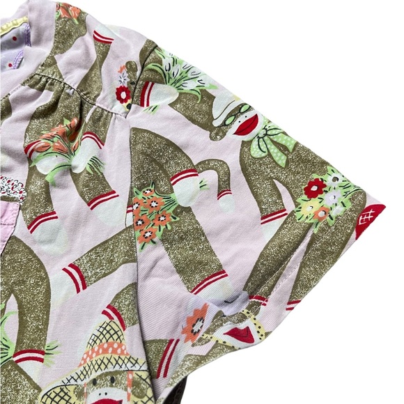 Nick & Nora Sock Monkey Sleep Dress Pajamas Size XL - Picture 4 of 5